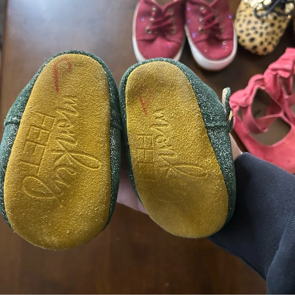 Monkey Feet Leather Baby Shoes Bundle Size 6-12M Ballet Sneaker Boots & T Strap - Picture 16 of 16